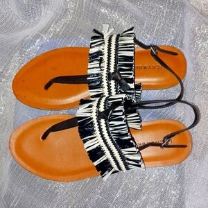 Lucky Brand Bohemian Tassel  Sandals Womens 7.5 Ethnic Festival Shoes NEW